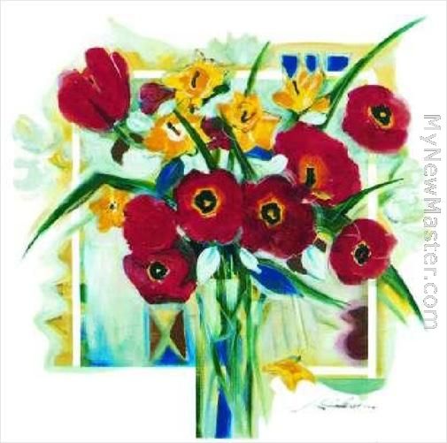 Red Poppies In Vase